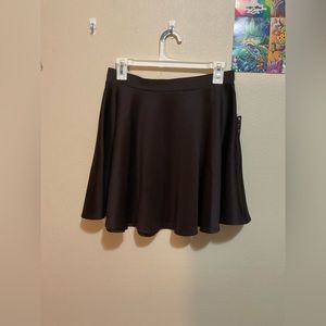 Brown pleaded skirts